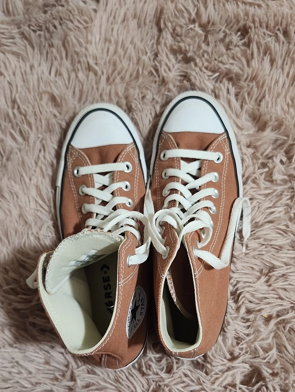 Converse High-Top Sneakers In Coral - Picture 3 of 4